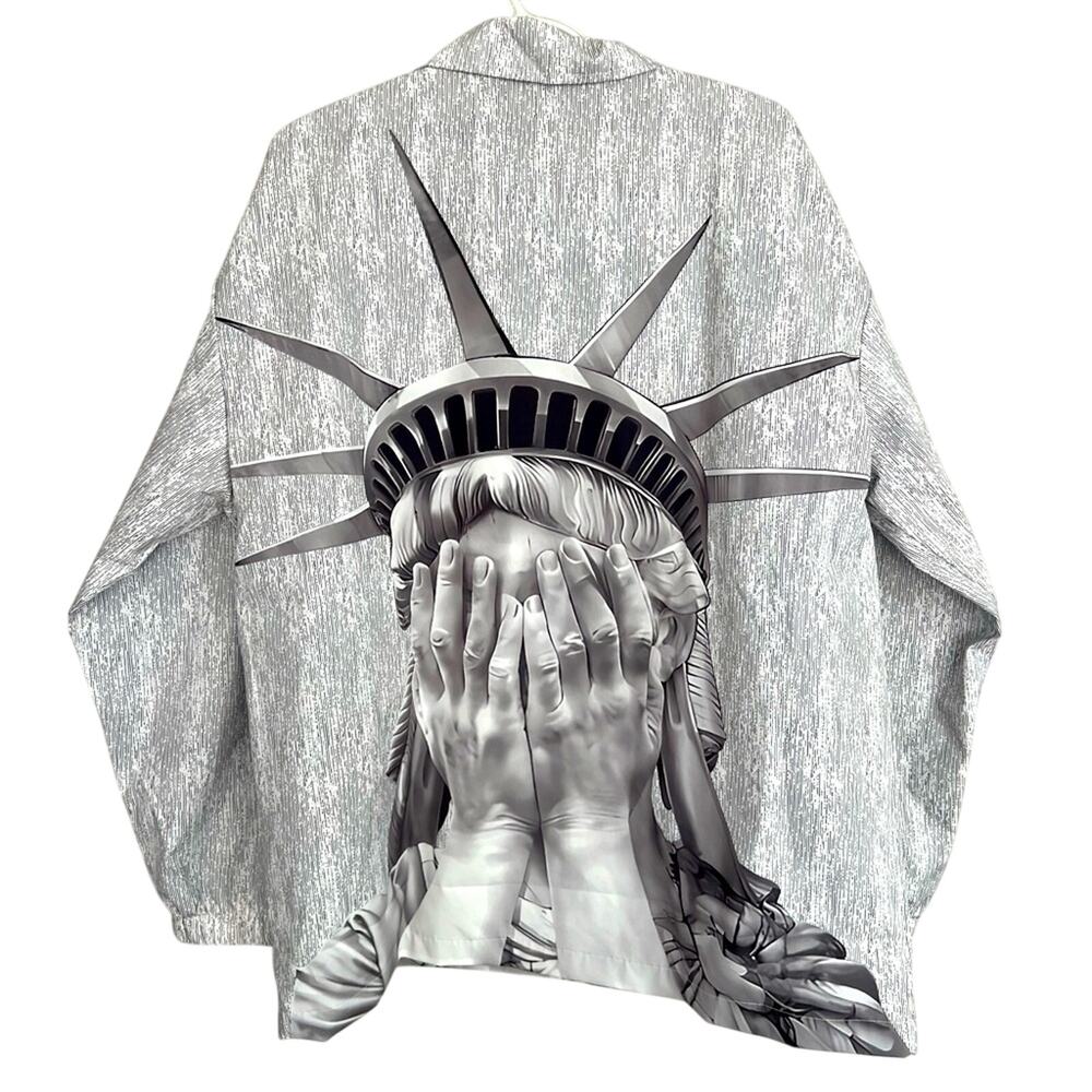 NEW Statue of No Liberty Windbreaker Jacket SIZE XXL STREETWEAR - Picture 2 of 5